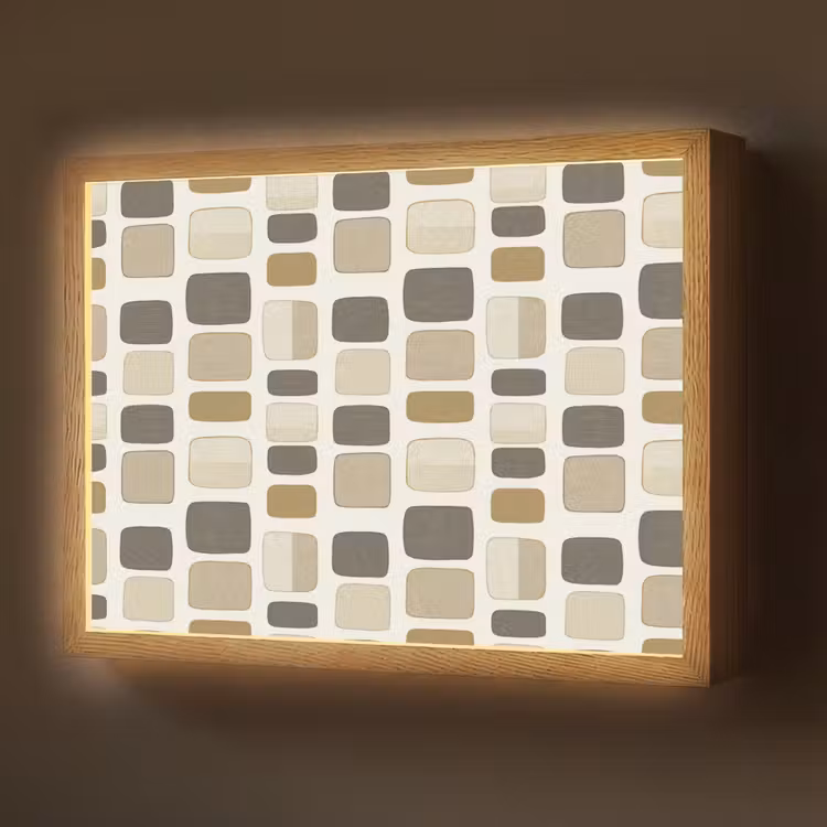 Lightbox - Wandlamp - Blokken - Vintage - Grijs — 1