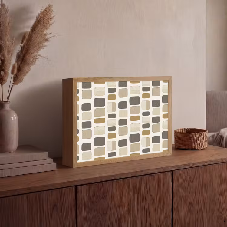 Lightbox - Wandlamp - Blokken - Vintage - Grijs — 4
