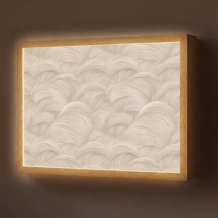 Lightbox - Wandlamp - Bogen - Patroon - Beige — 1