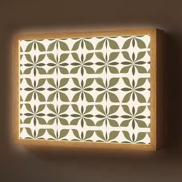 Lightbox - Wandlamp - Botanisch - Retro - Groen — 1