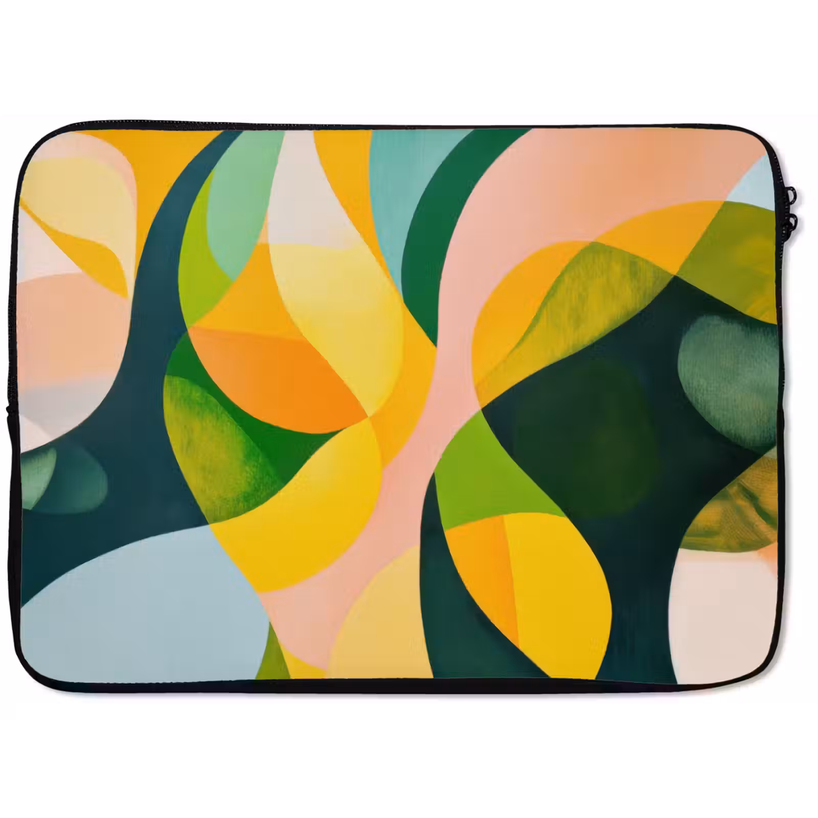 Laptophoes - Abstract - Geel - Roze - Groen — 1