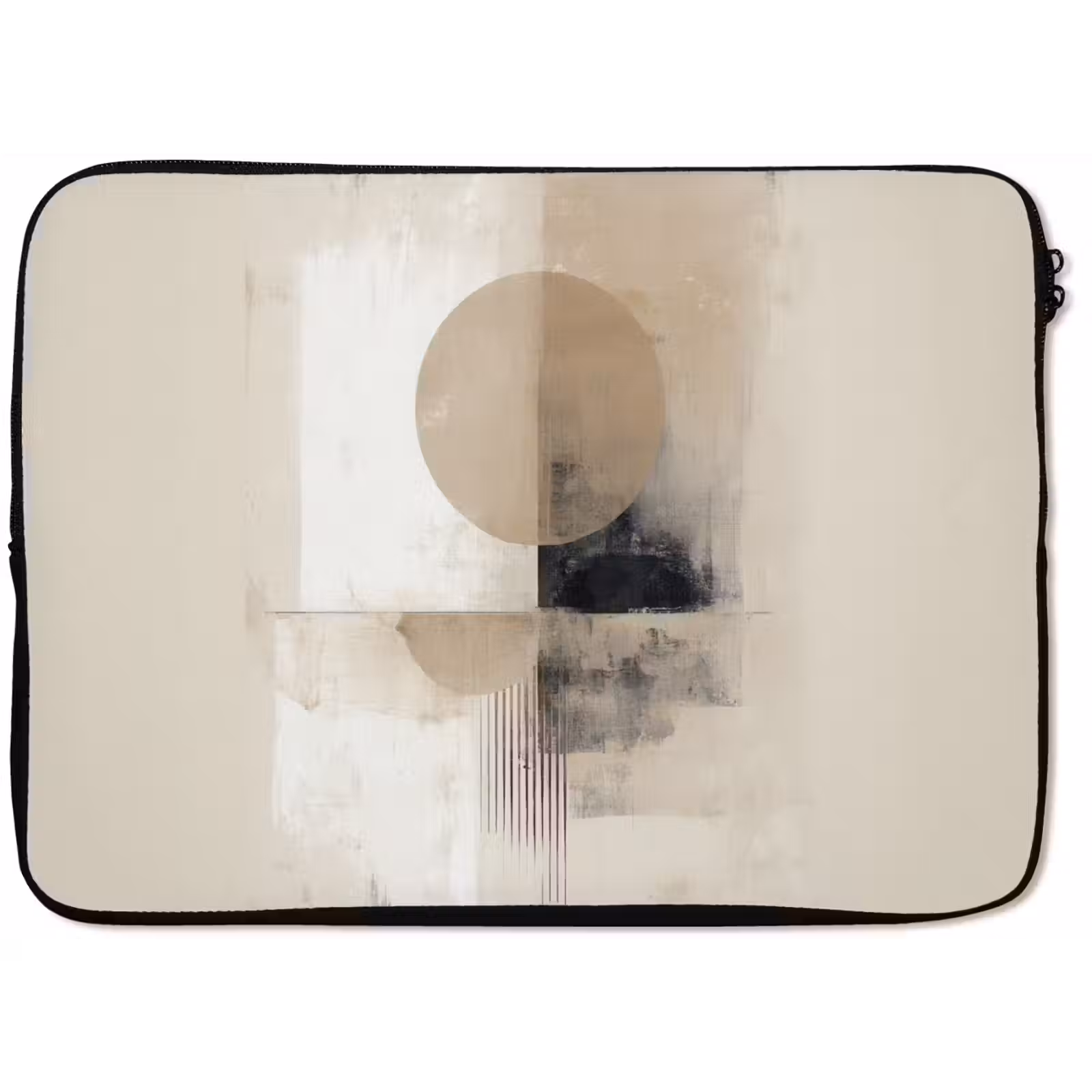 Laptophoes - Cirkel - Compositie - Diepte - Beige — 1