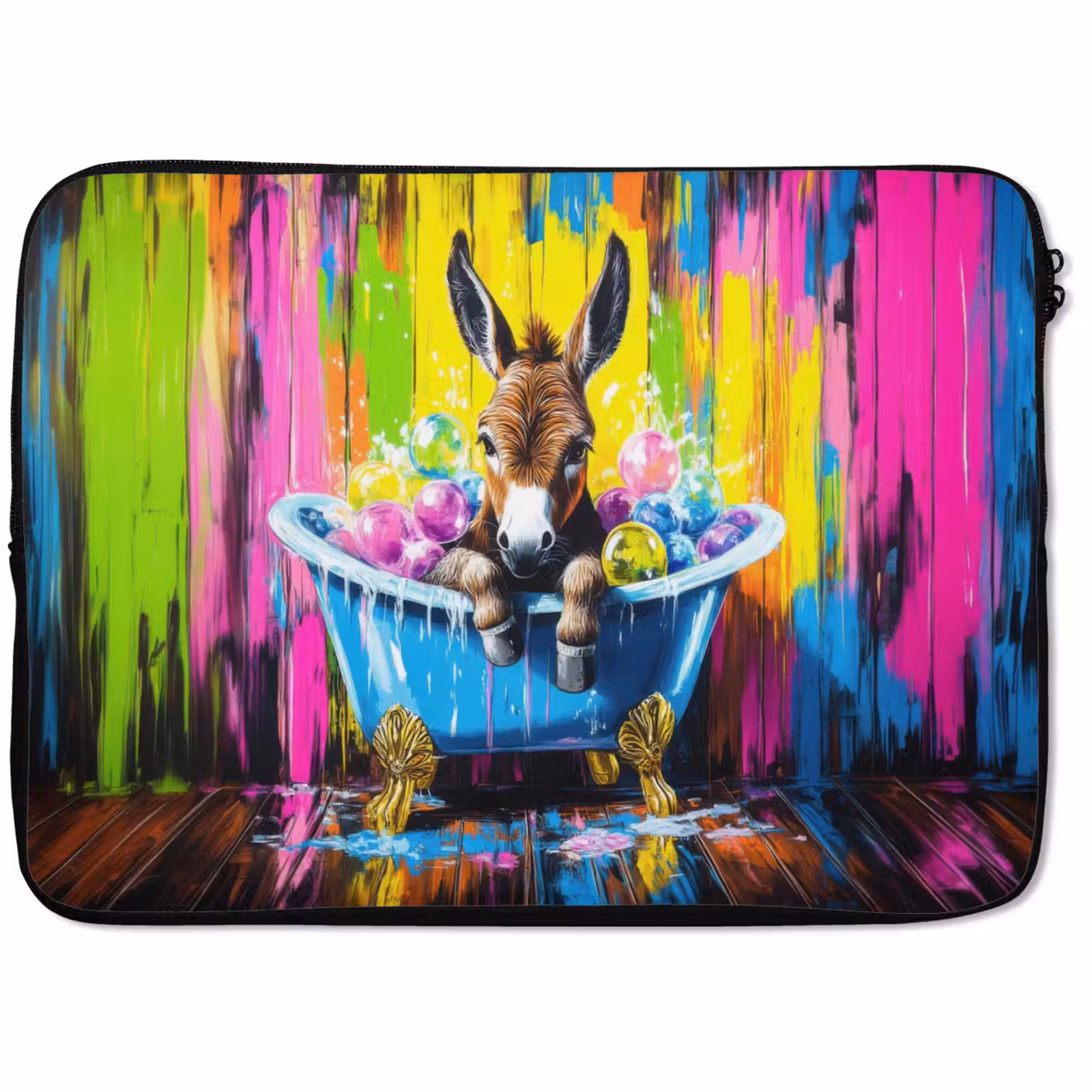 Laptophoes - Ezel - Badkuip - Roze - Schuim — 1