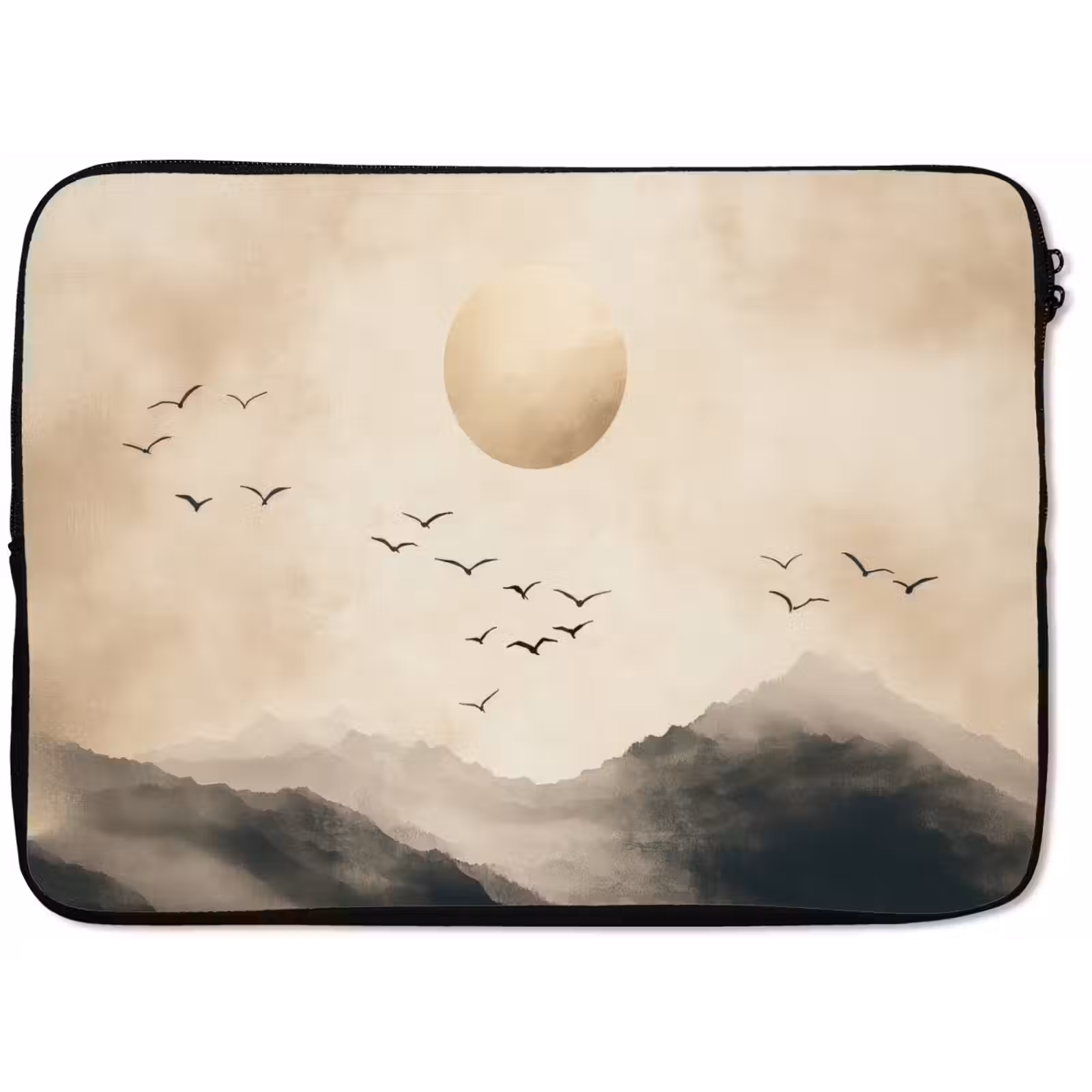 Laptophoes - Landschap - Japandi - vogel — 1