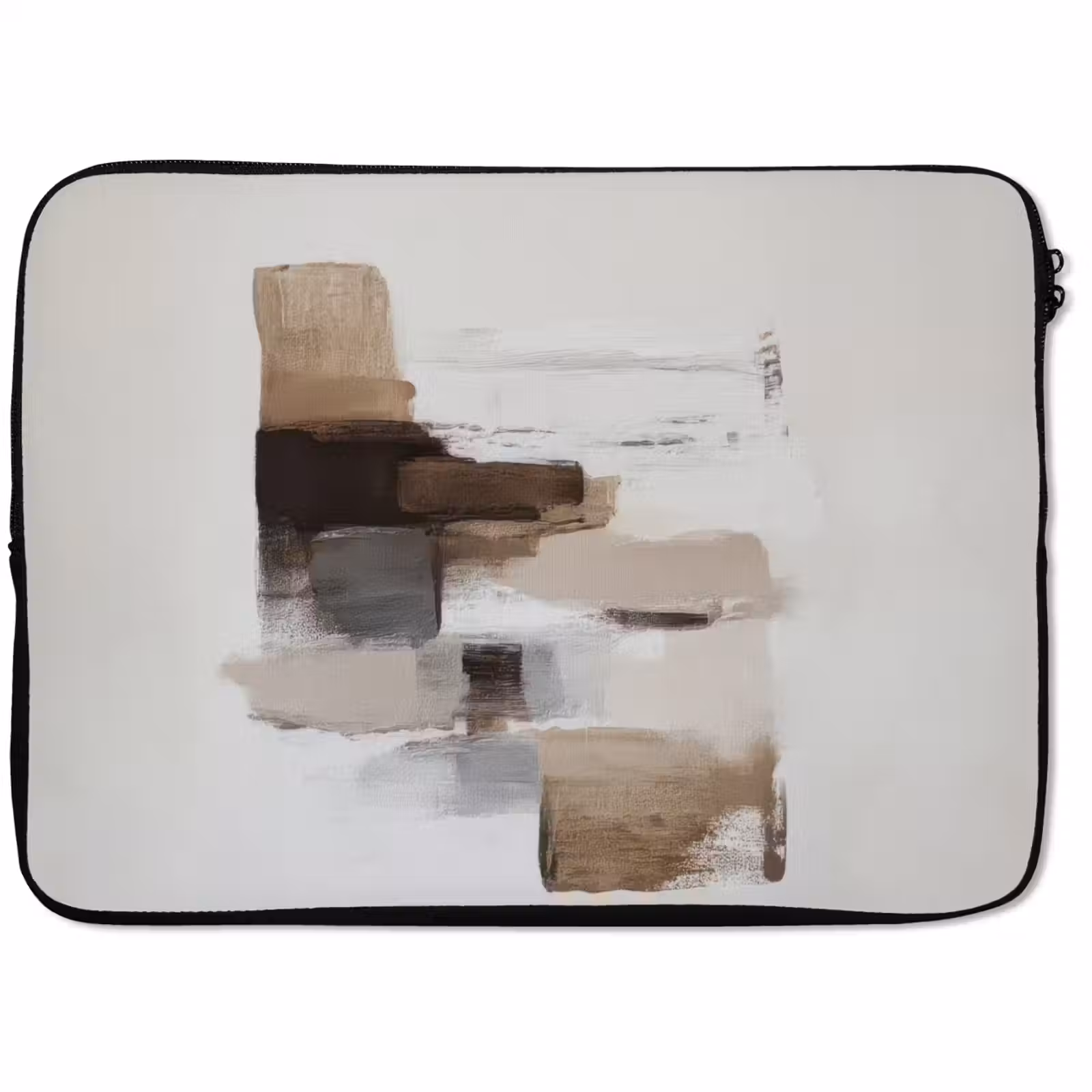 Laptophoes - Penseelstreken - Balans - Beige - Bruin — 1