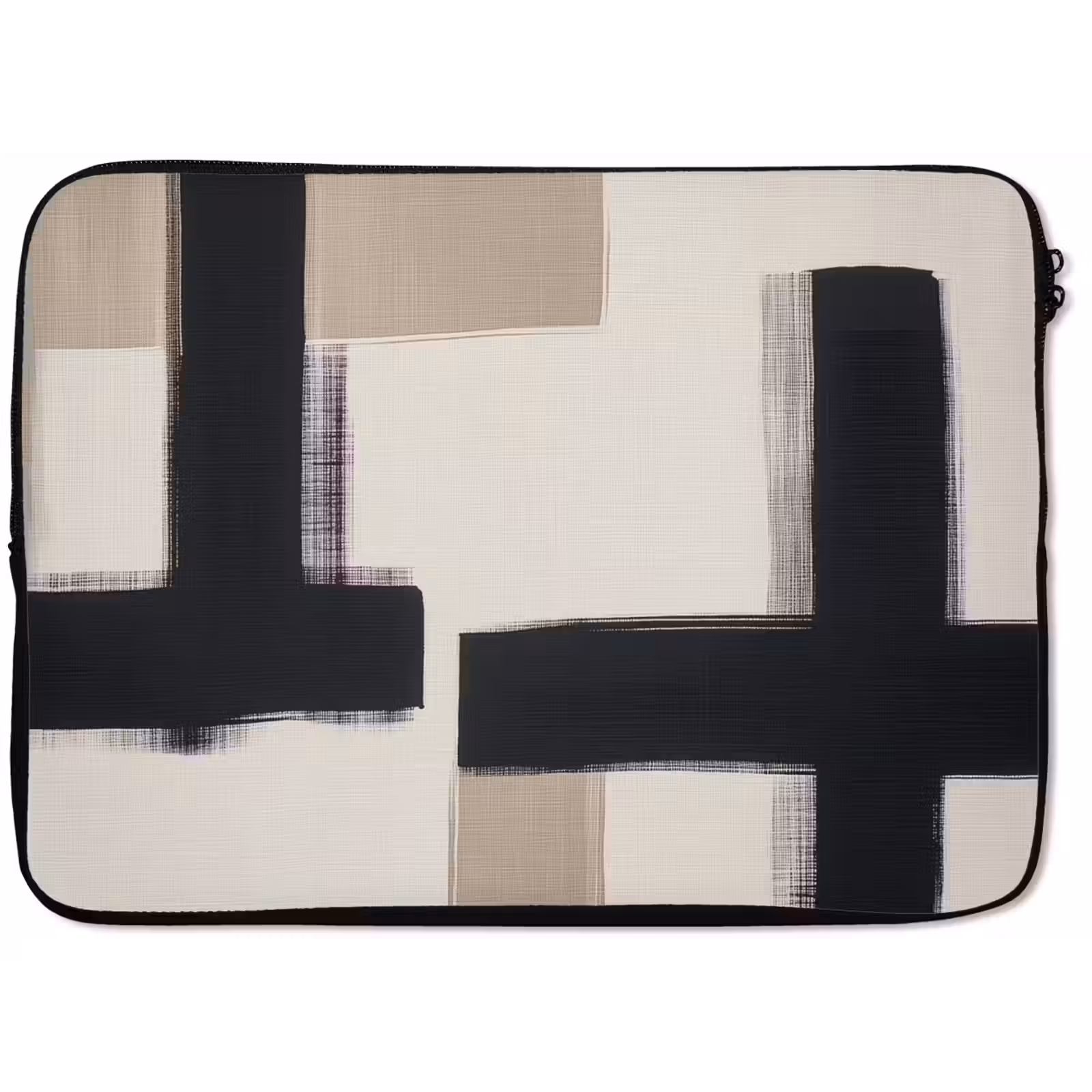 Laptophoes - Zwart - Abstract - Japandi — 1