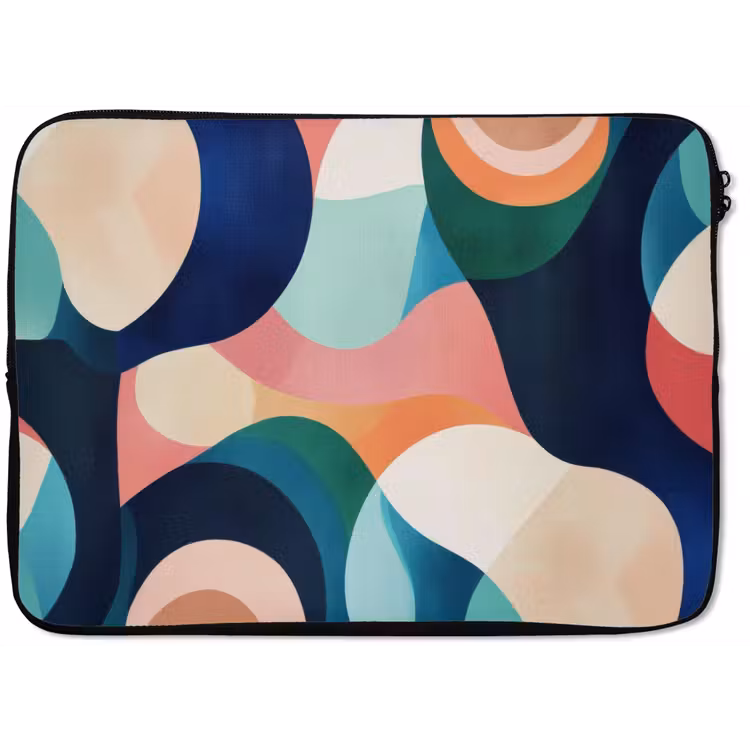 Laptophoes - Abstract - Blauw - Roze — 1