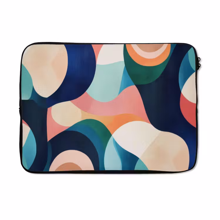Laptophoes - Abstract - Blauw - Roze — 5