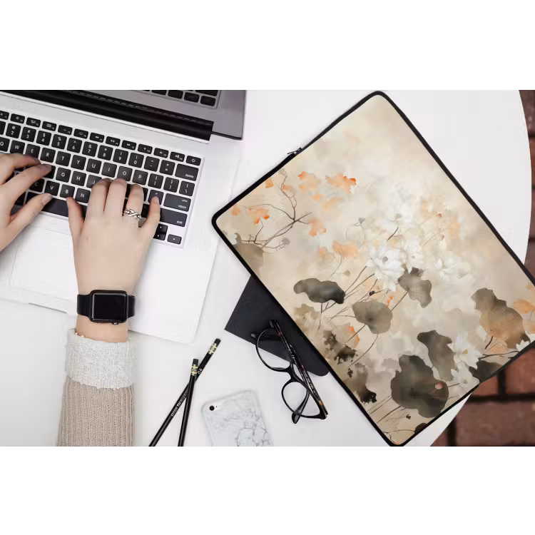 Laptophoes - Bloemen - Japandi - Wabi sabi — 3