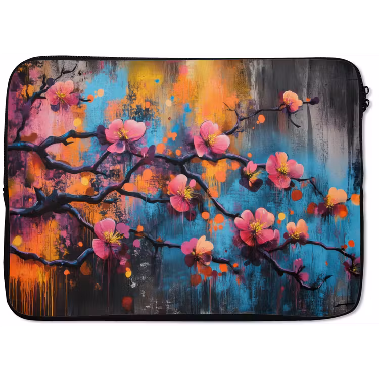 Laptophoes - Bloemen - Tak - Abstract - Roze — 1