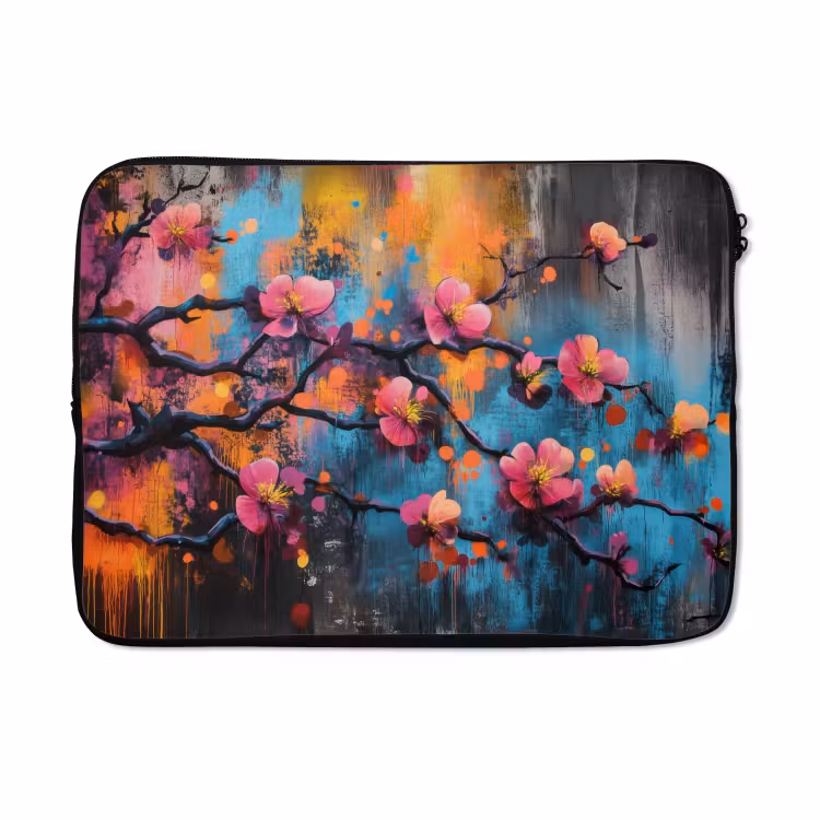 Laptophoes - Bloemen - Tak - Abstract - Roze — 5