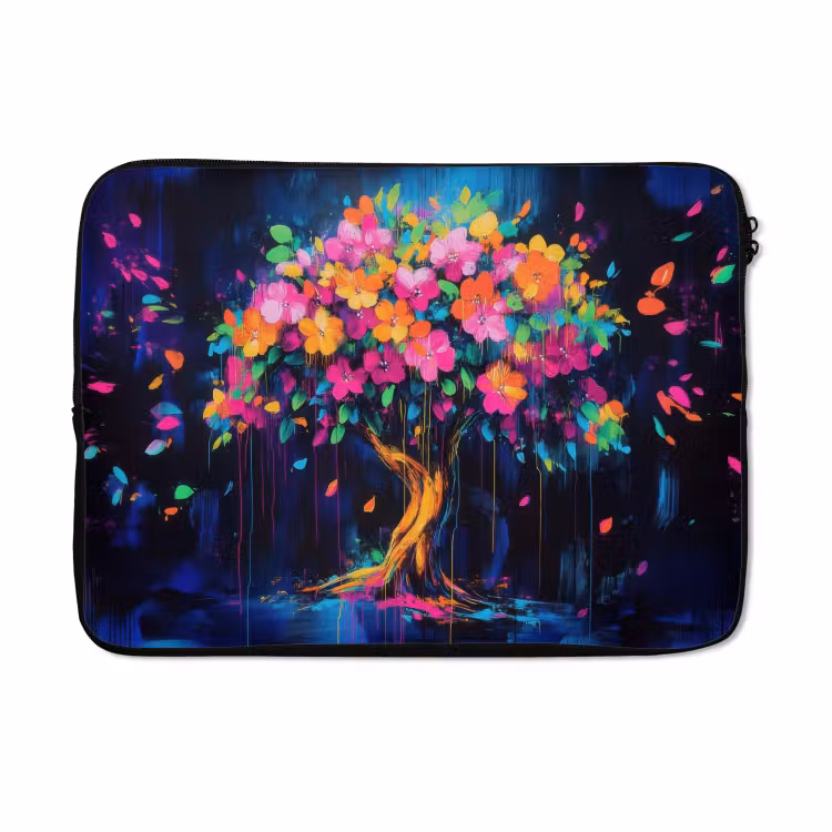 Laptophoes - Boom - Bloemen - Magisch - Gekleurde — 5
