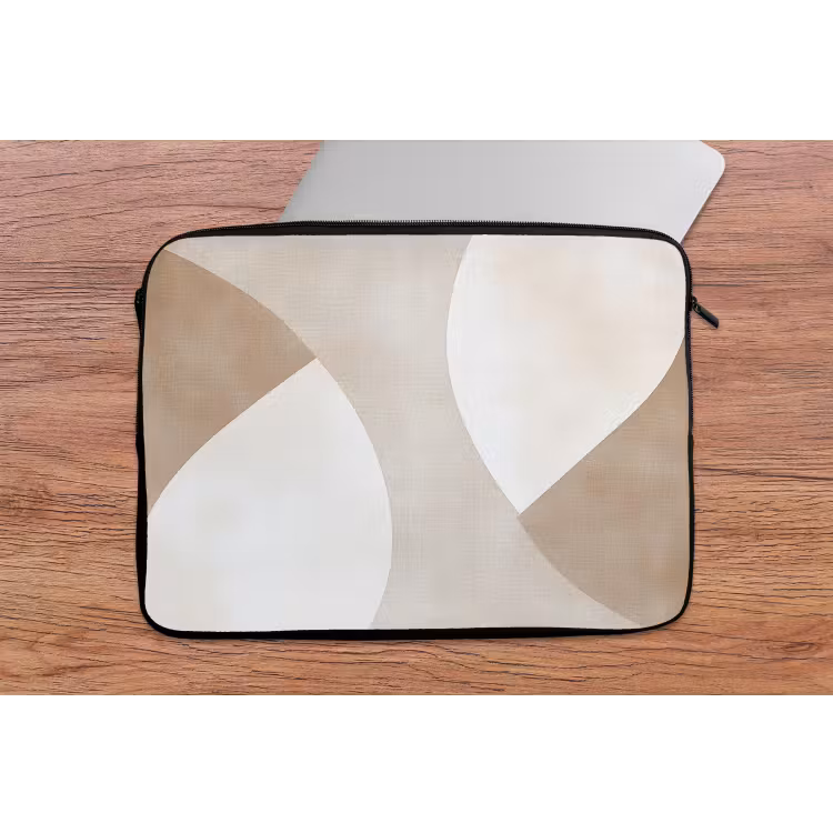 Laptophoes - Bruin - Japandi - Abstract — 2