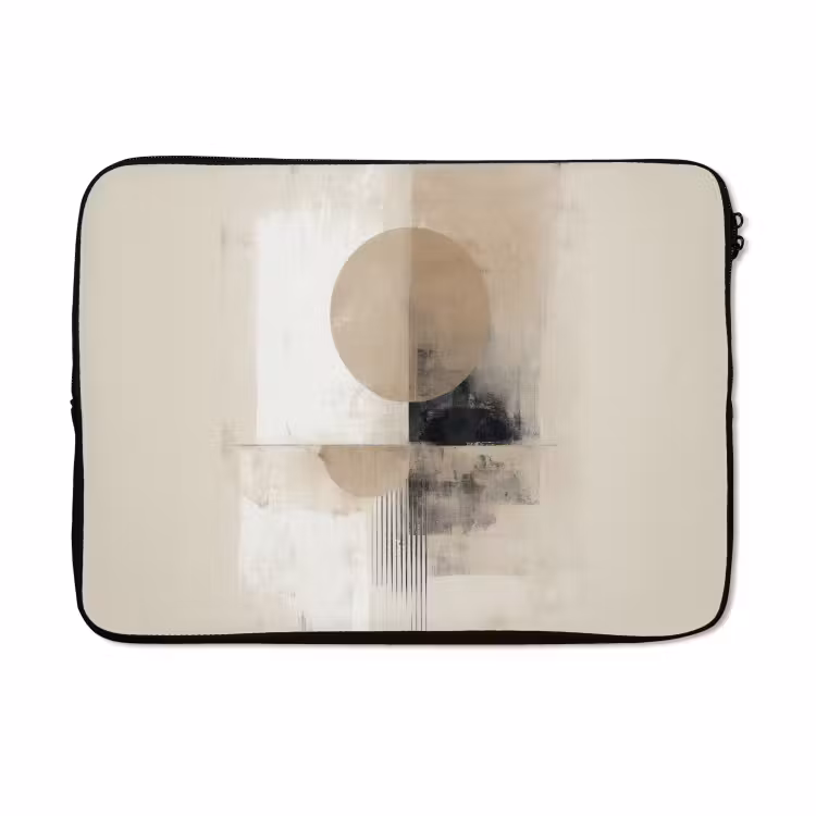 Laptophoes - Cirkel - Compositie - Diepte - Beige — 5