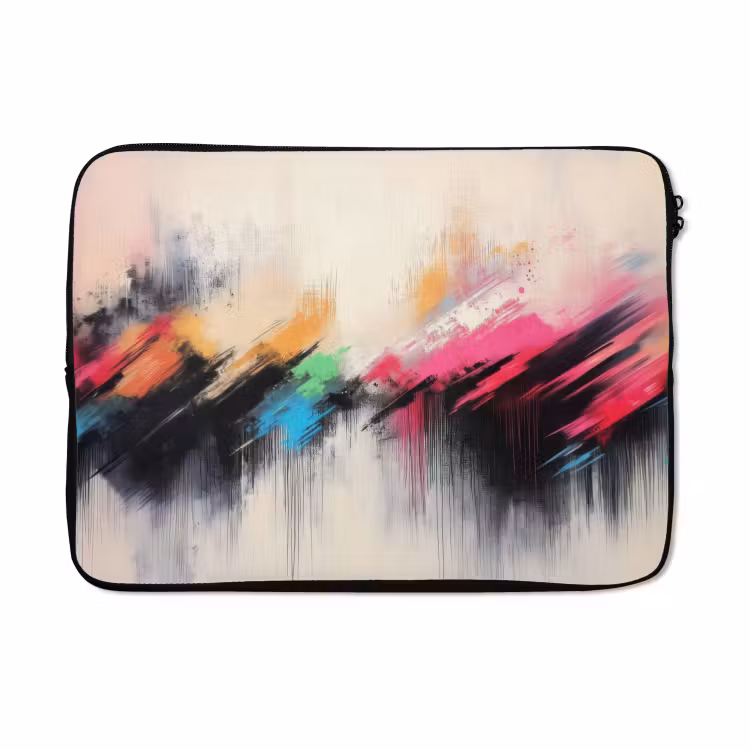 Laptophoes - Dynamisch - Abstract - Kleurrijk - Zwart — 5