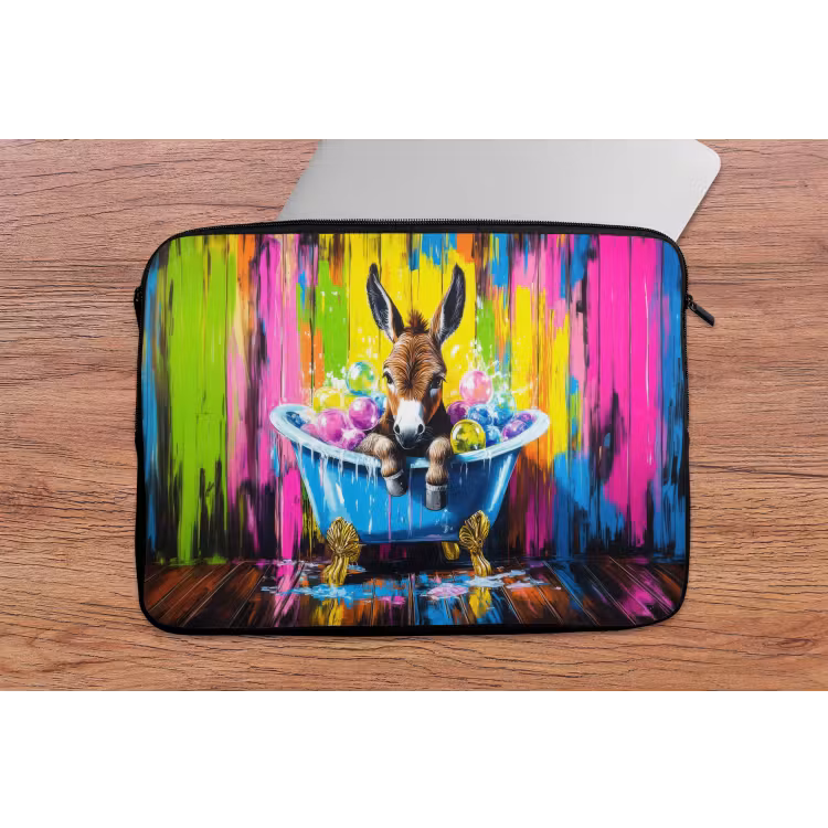 Laptophoes - Ezel - Badkuip - Roze - Schuim — 2
