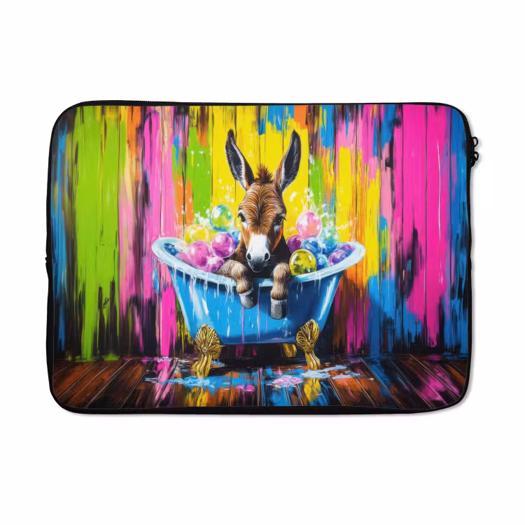 Laptophoes - Ezel - Badkuip - Roze - Schuim — 5