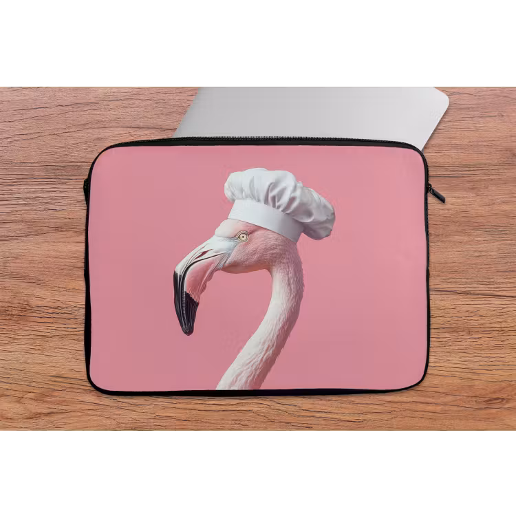 Laptophoes - Flamingo - Roze - Koksmuts - Vogel — 2