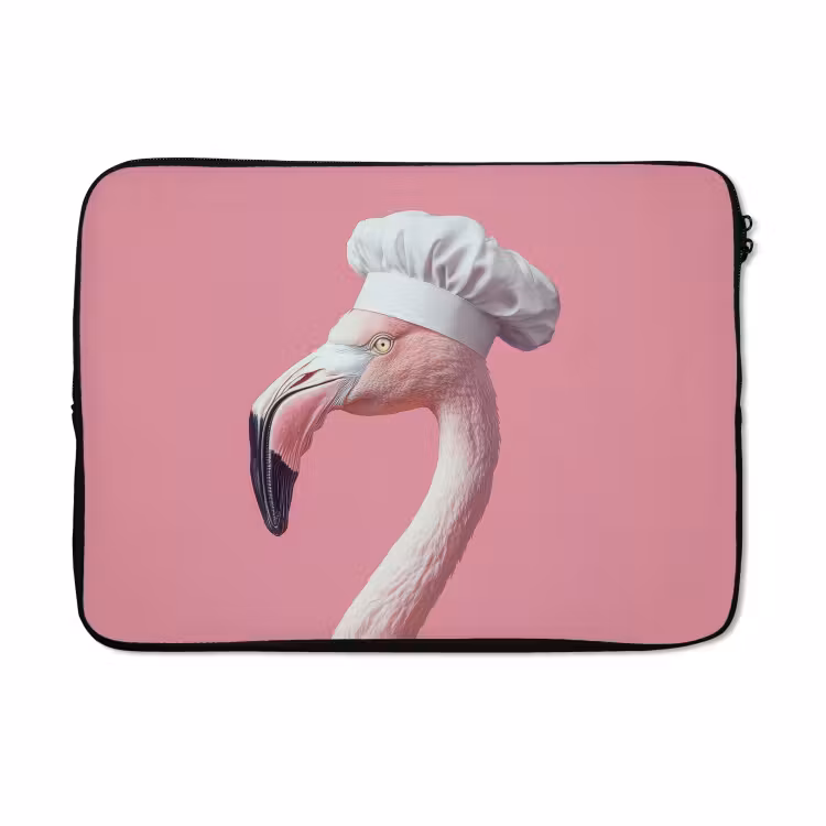 Laptophoes - Flamingo - Roze - Koksmuts - Vogel — 5