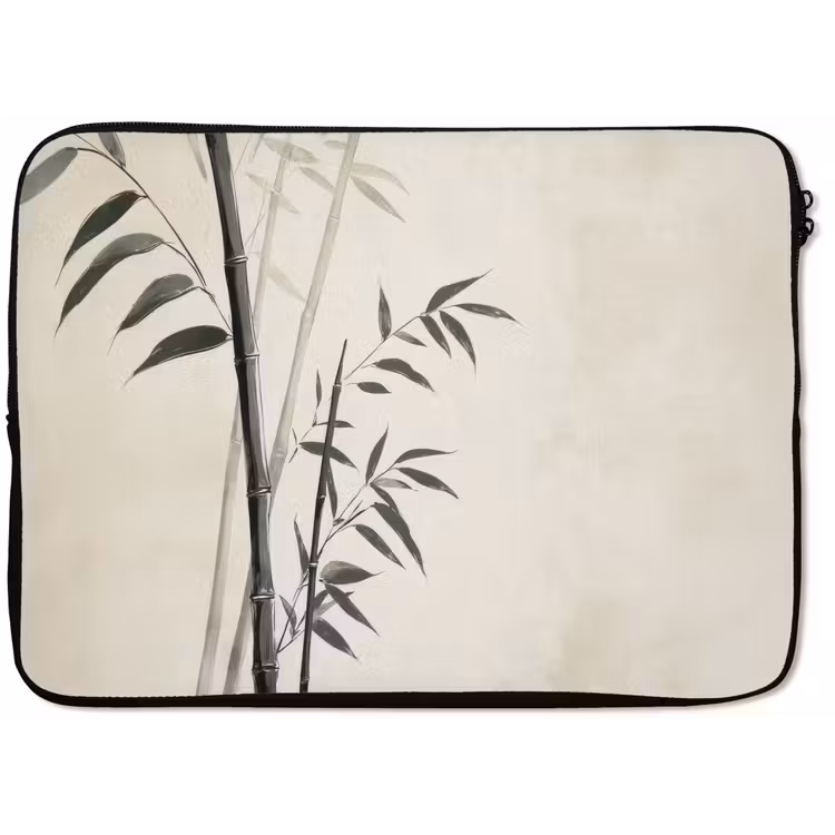 Laptophoes - Japandi - Bamboe - Beige — 1