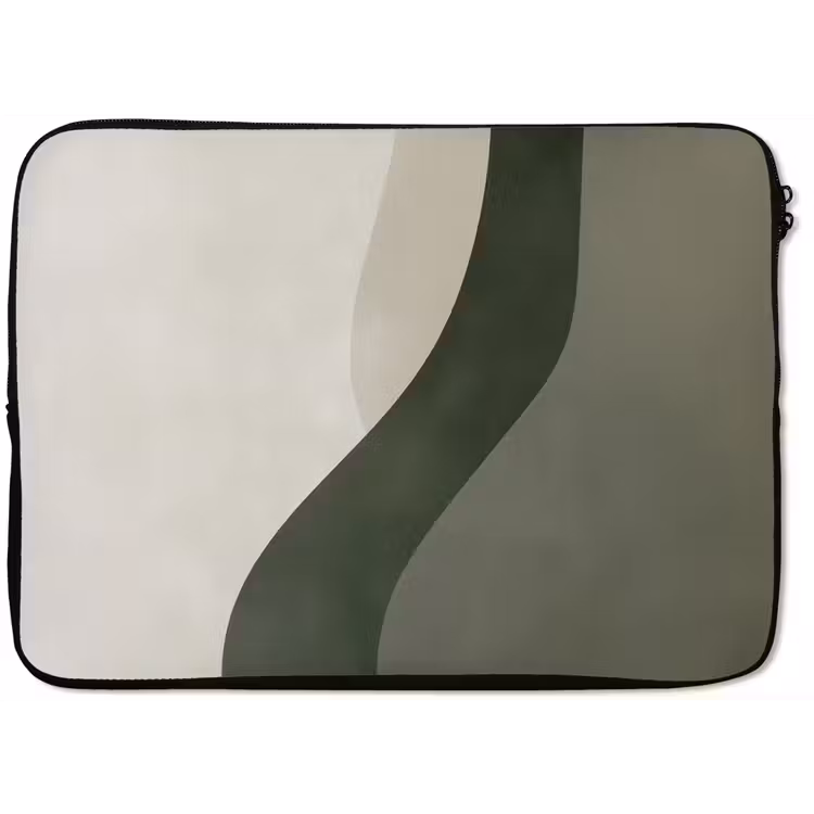 Laptophoes - Japandi - Groen - Abstract - Modern — 1