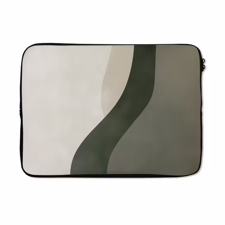 Laptophoes - Japandi - Groen - Abstract - Modern — 5