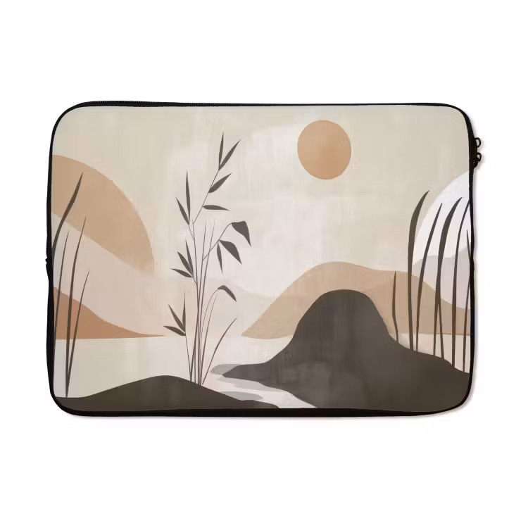 Laptophoes - Japandi - Landschap - Beige — 5