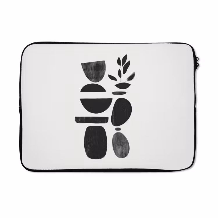 Laptophoes - Japandi - Zwart - Abstract — 5