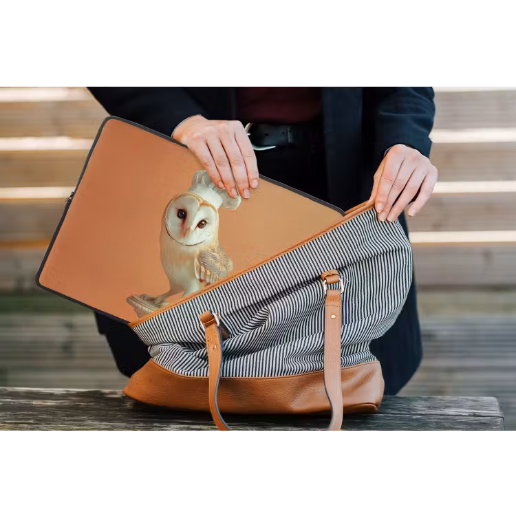 Laptophoes - Kerkuil - Koksmuts - Oranje - Vogel — 4