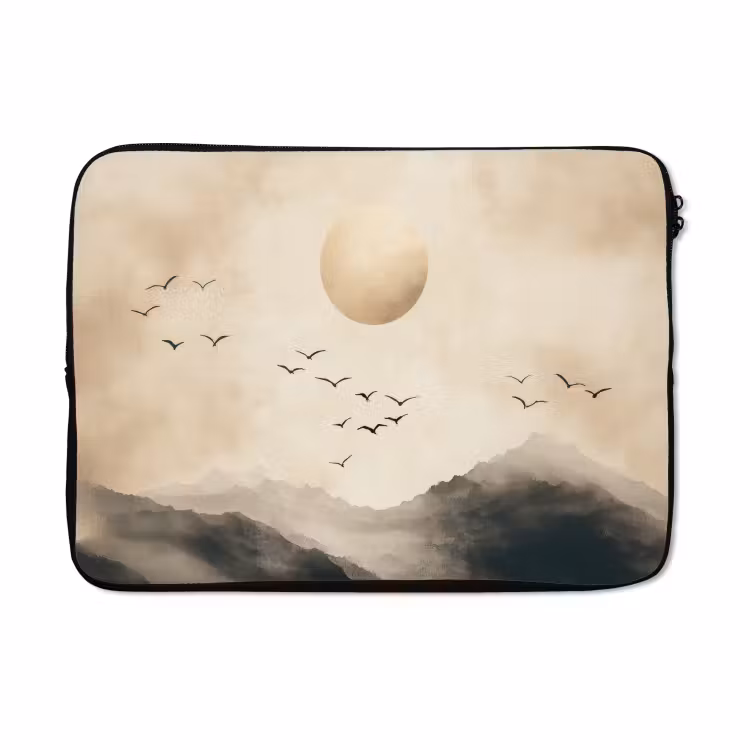 Laptophoes - Landschap - Japandi - vogel — 5