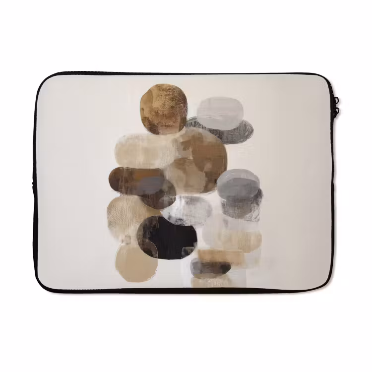 Laptophoes - Ovaal - Kleurvlakken - Penseelstreken — 5