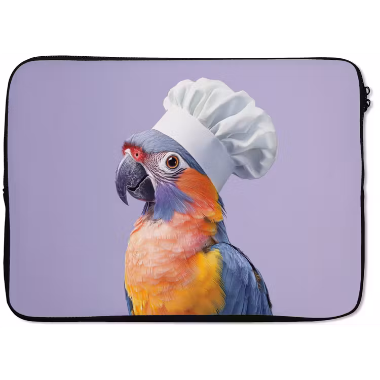 Laptophoes - Papegaai - Koksmuts - Paars - Cute — 1