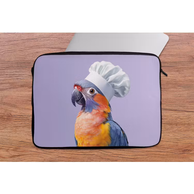 Laptophoes - Papegaai - Koksmuts - Paars - Cute — 2