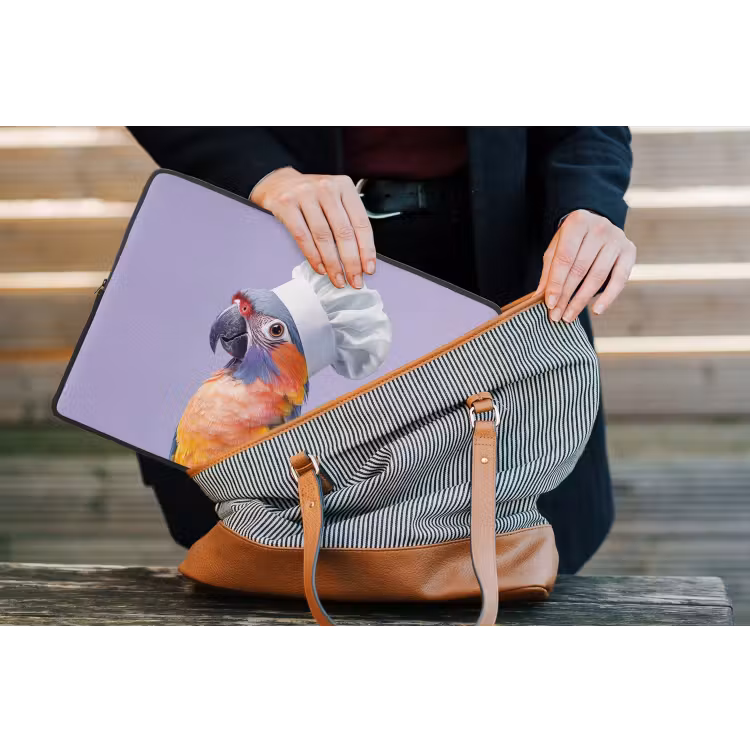 Laptophoes - Papegaai - Koksmuts - Paars - Cute — 4