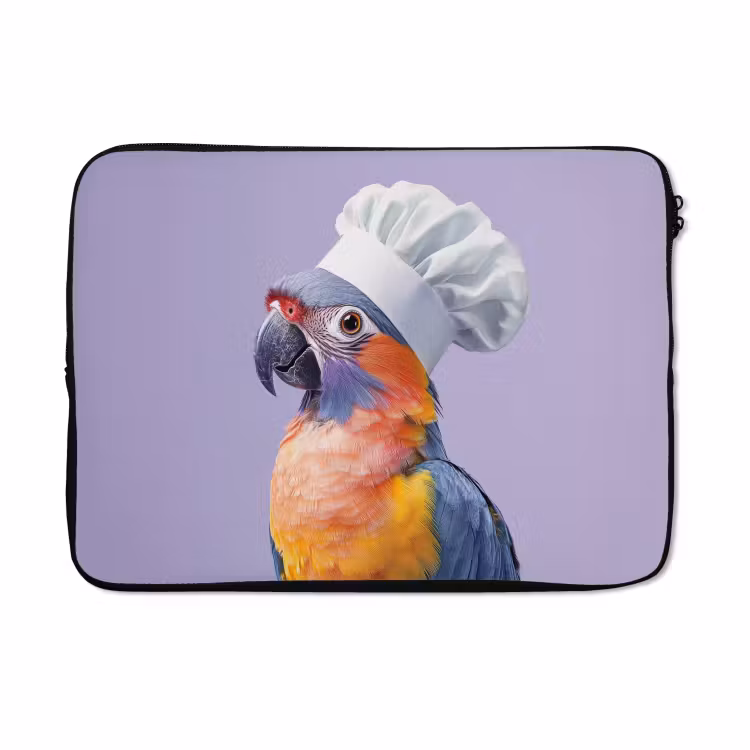 Laptophoes - Papegaai - Koksmuts - Paars - Cute — 5