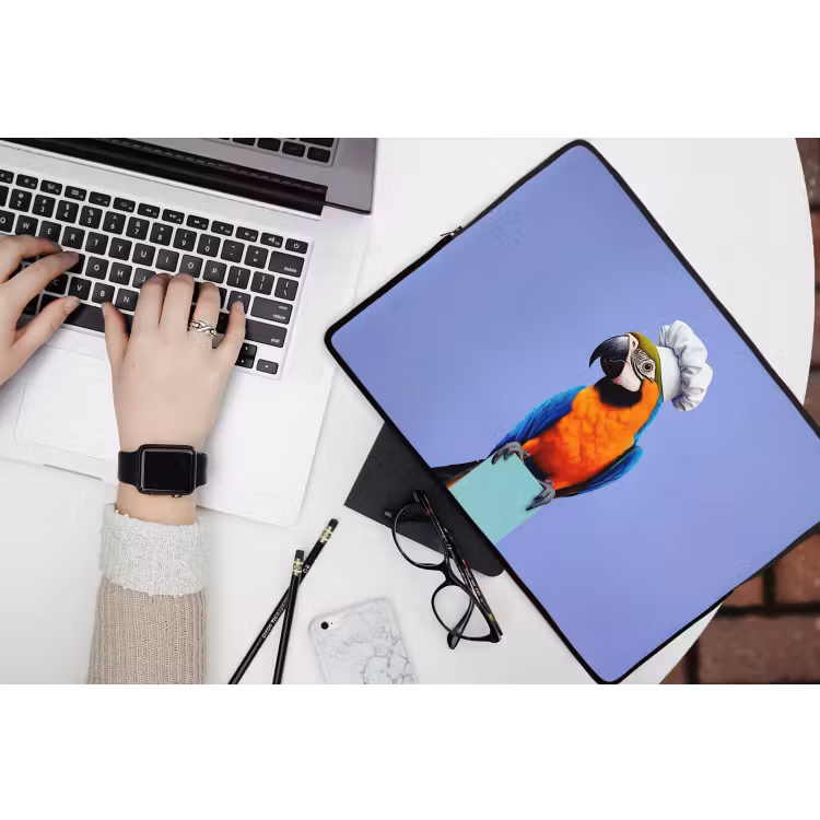 Laptophoes - Papegaai - Koksmuts - Vogel - Leuk — 3