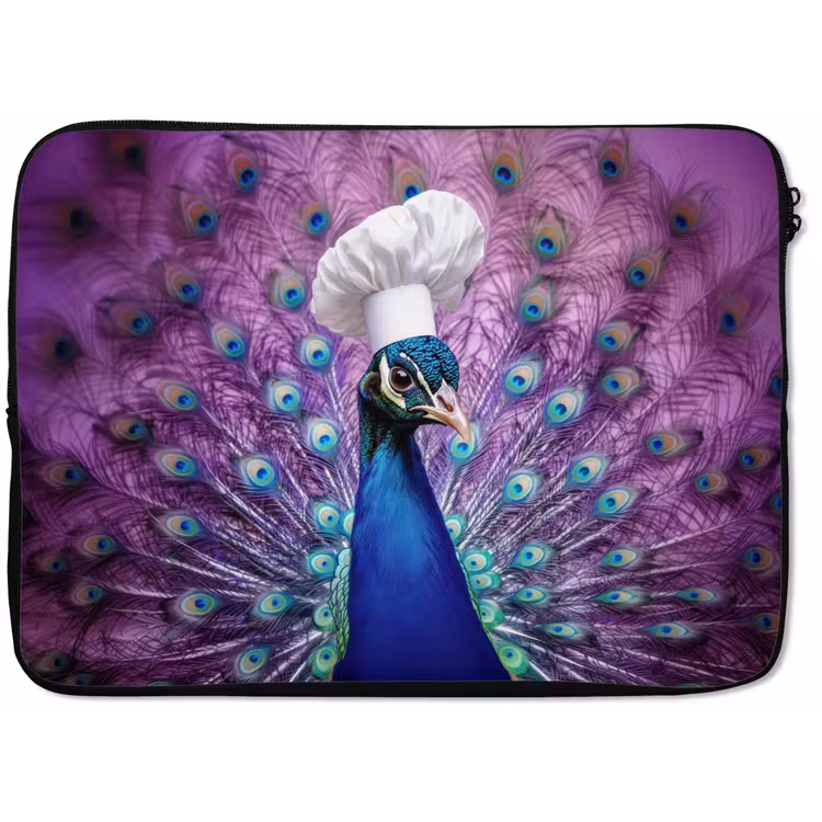 Laptophoes - Pauw - Koksmuts - Cool - Paars — 1