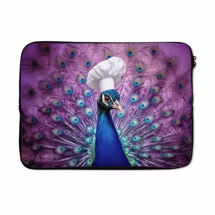 Laptophoes - Pauw - Koksmuts - Cool - Paars — 5