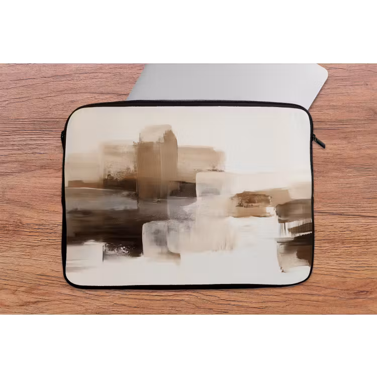 Laptophoes - Penseelstreken - Abstract landschap - Rust — 2