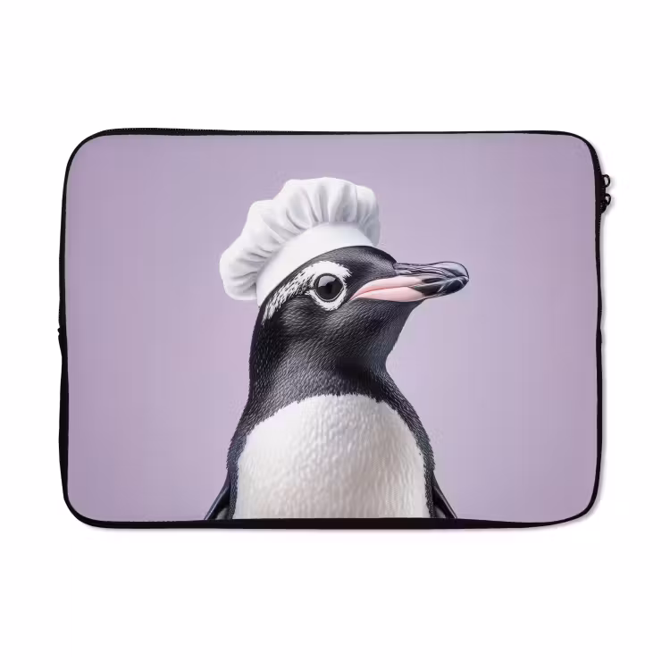 Laptophoes - Pinguïn - Koksmuts - Lief - Paars — 5