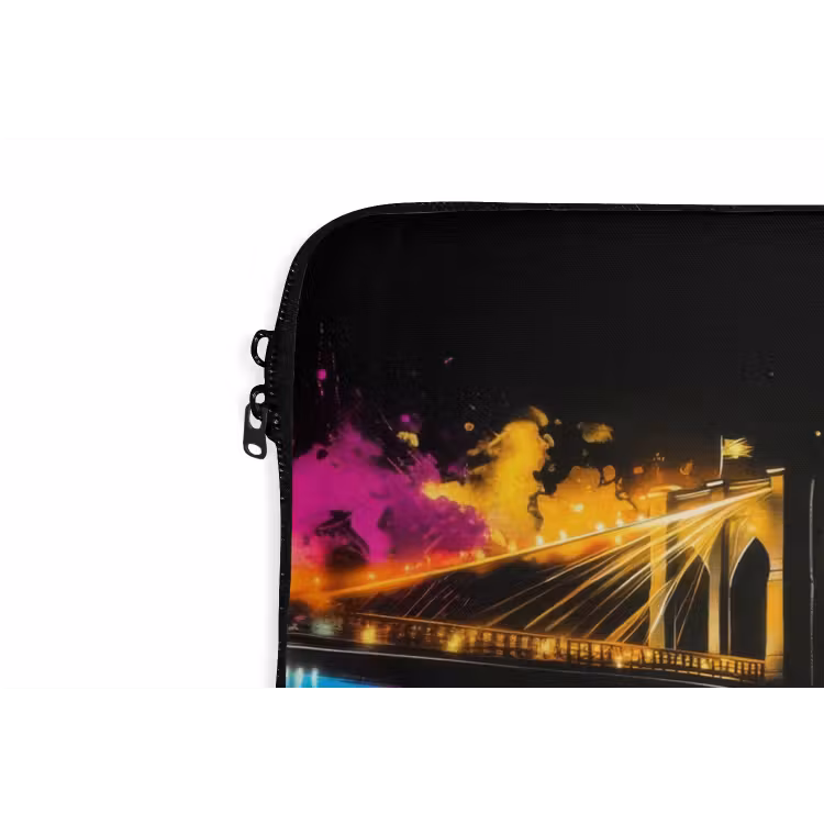 Laptophoes - Skyline - Brug - Verlichting - Kleuren — 6