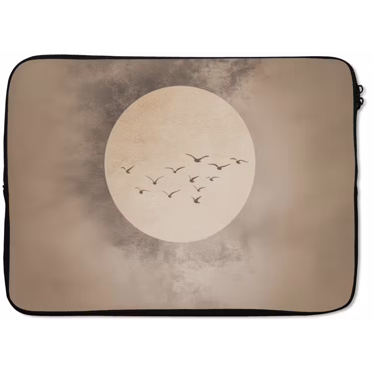 Laptophoes - Vogel - Beige - Japandi — 1