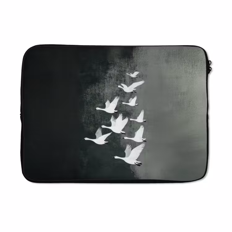 Laptophoes - Vogel - Japandi - Groen — 5