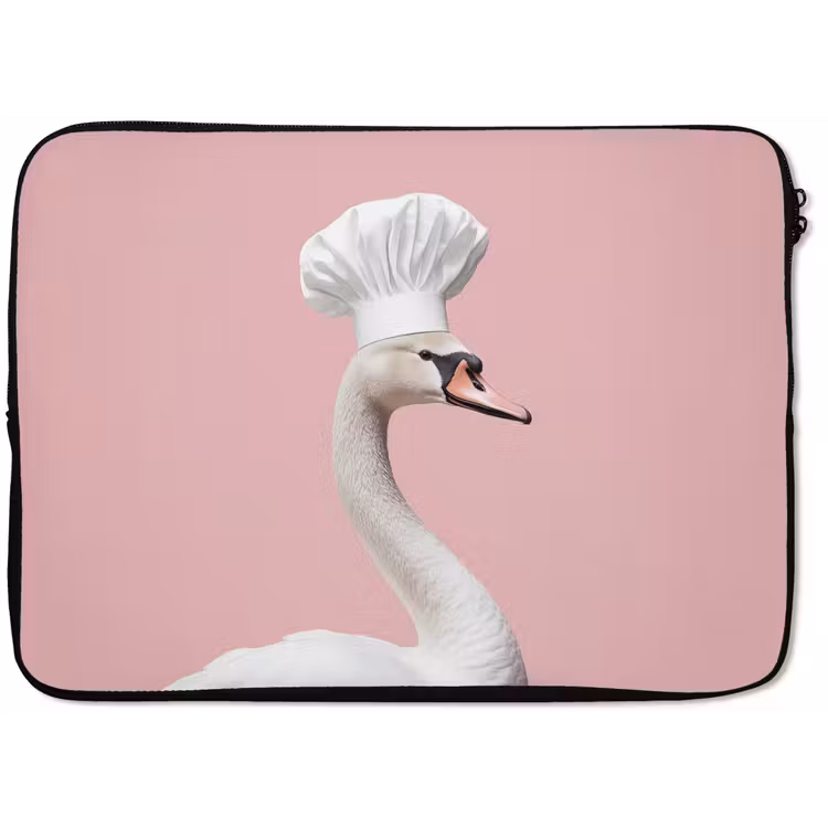 Laptophoes - Zwaan - Koksmuts - Mooi - Klassiek — 1
