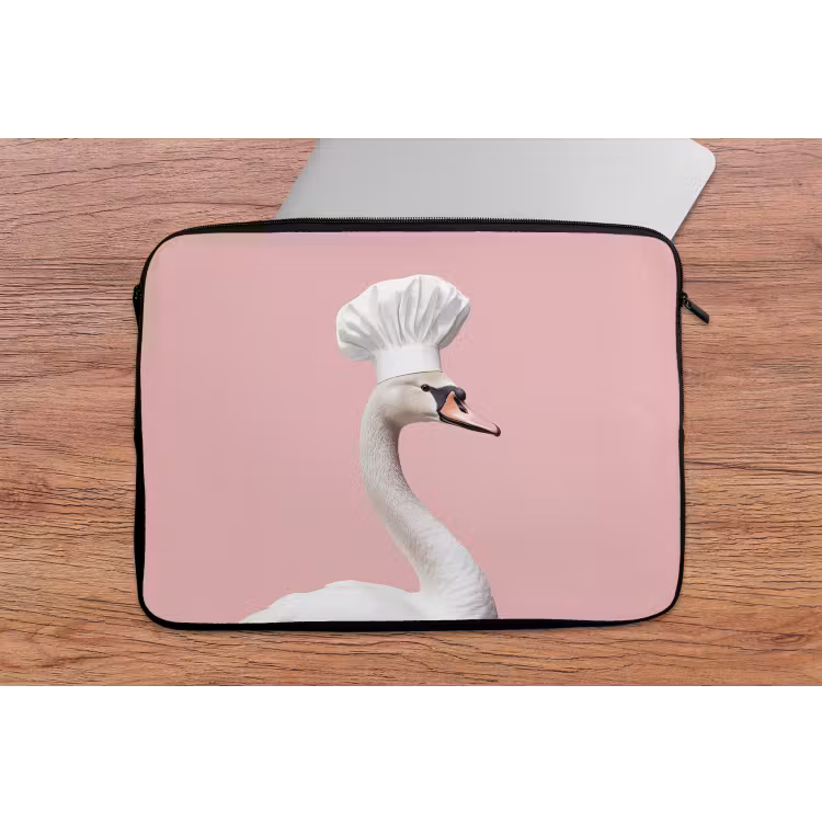 Laptophoes - Zwaan - Koksmuts - Mooi - Klassiek — 2