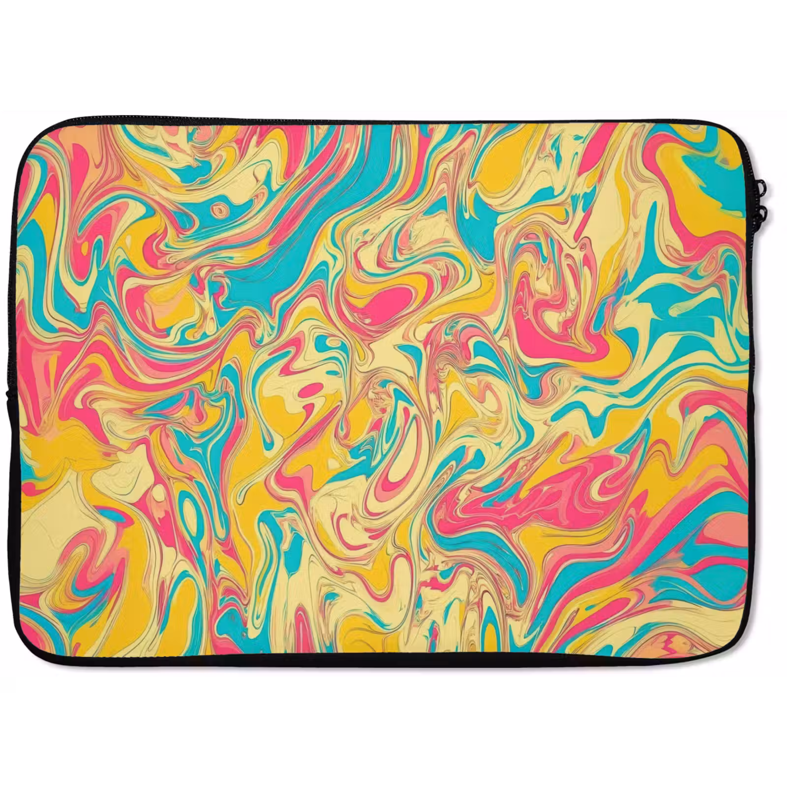 Laptophoes - Geel - Roze - Blauw - Retro — 1