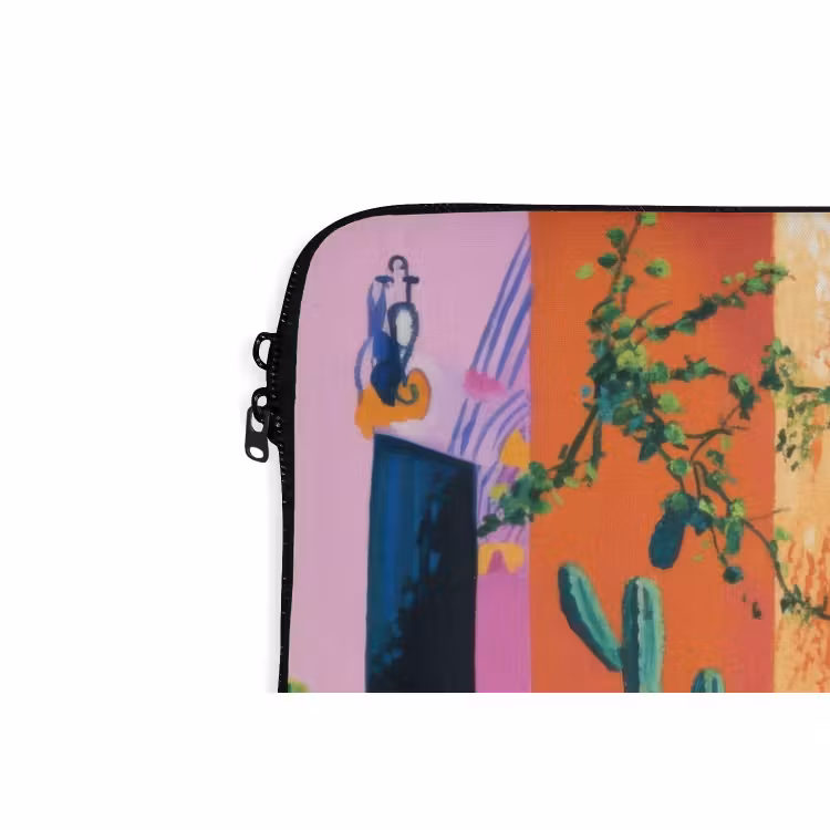 Laptophoes - Geel - Blauw - Oranje - Huis — 6