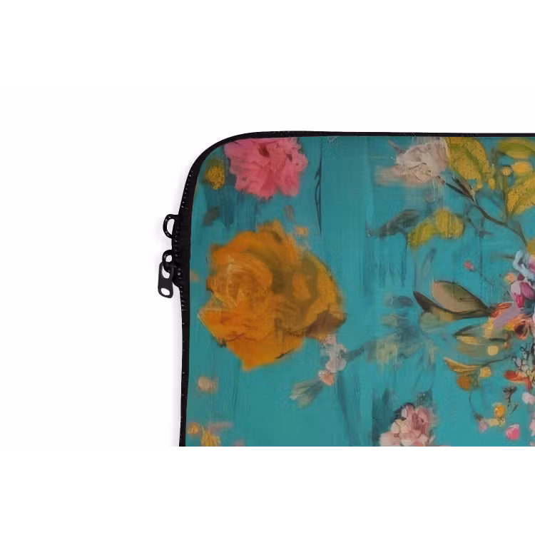 Laptophoes - Luipaard - Bloemen - Kroon — 6