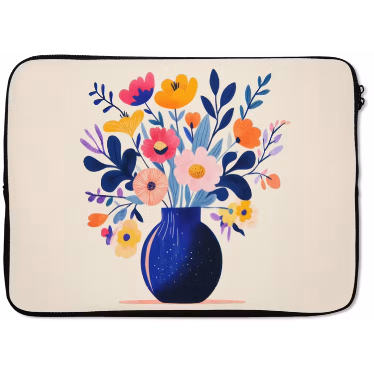 Laptophoes - Vaas - Bloemen - Boeket — 1