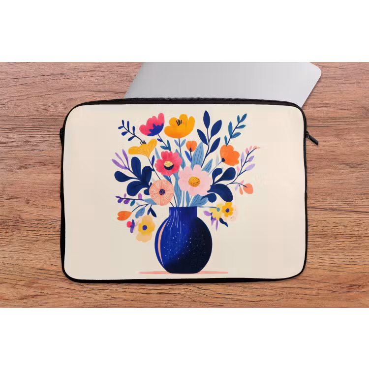 Laptophoes - Vaas - Bloemen - Boeket — 2